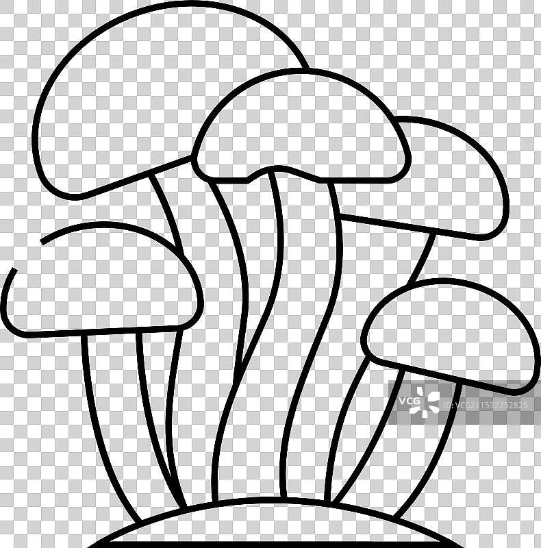 金针菇线条图标图片素材