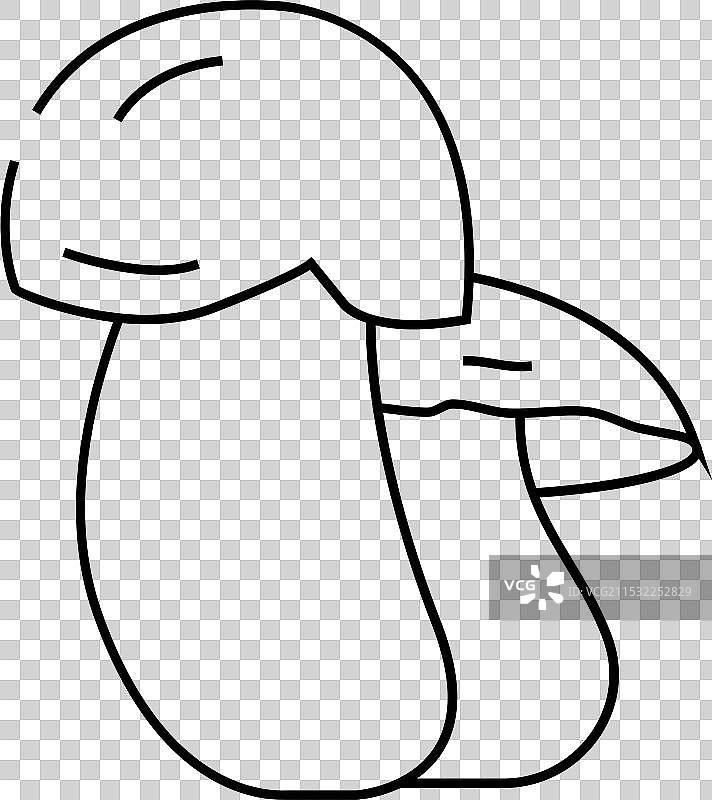 牛肝菌线条图标图片素材