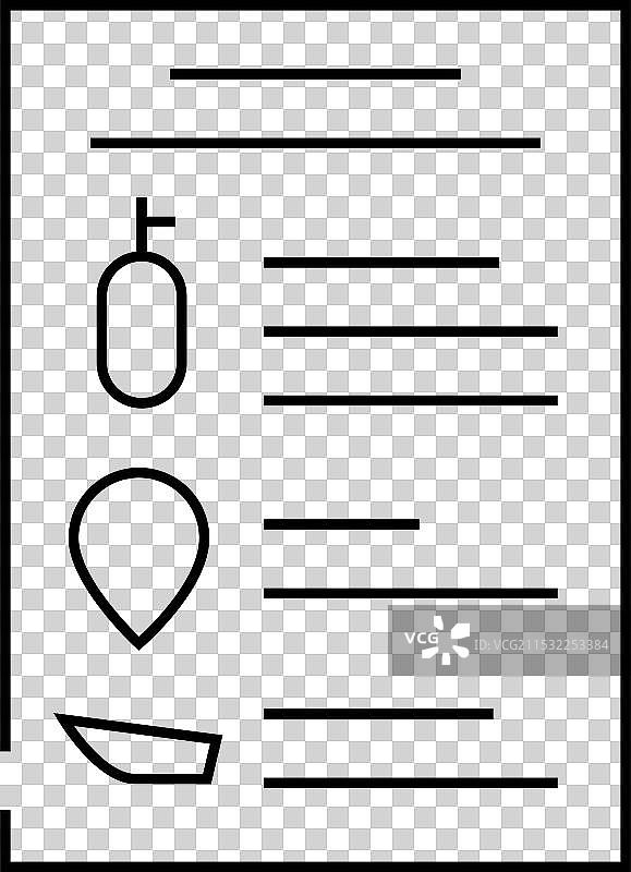 潜水学校价格线条图标图片素材
