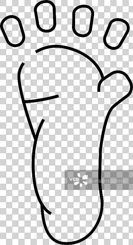 猴子动物爪印线条图标图片素材