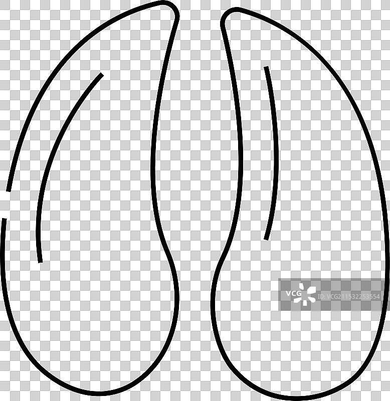 羊的农场动物蹄印线条图标图片素材