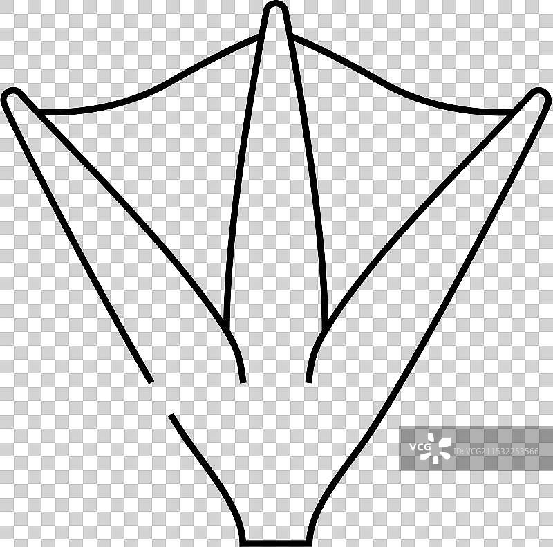 鸭子鸟爪印线条图标图片素材