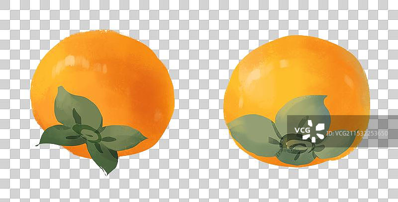 春节插画年俗赶大集蔬菜水果摊设计元素水果柿子图片素材