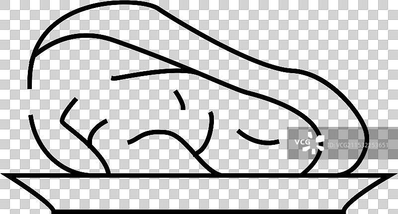 嫩肉里脊线条图标图片素材