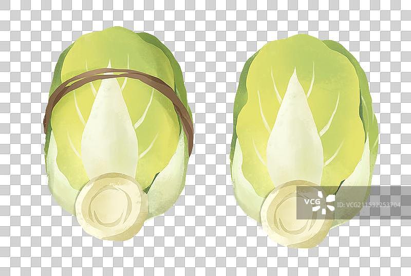 春节插画年俗赶大集蔬菜水果摊设计元素成堆的大白菜图片素材