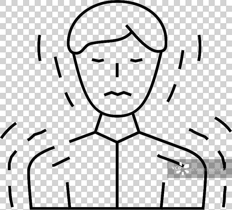 易怒健康问题线条图标图片素材