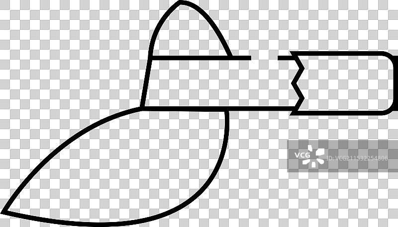 遮阳帽线条图标图片素材