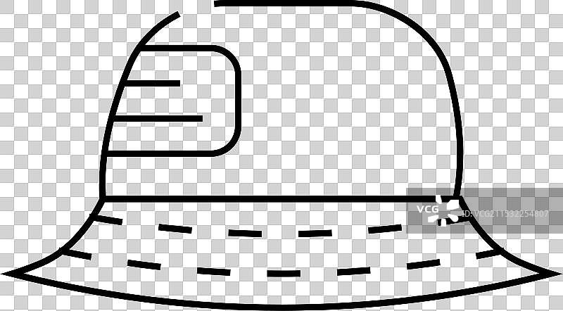 巴拿马帽线条图标图片素材