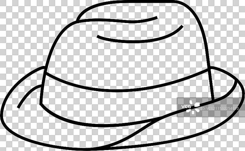 优雅帽子线条图标图片素材