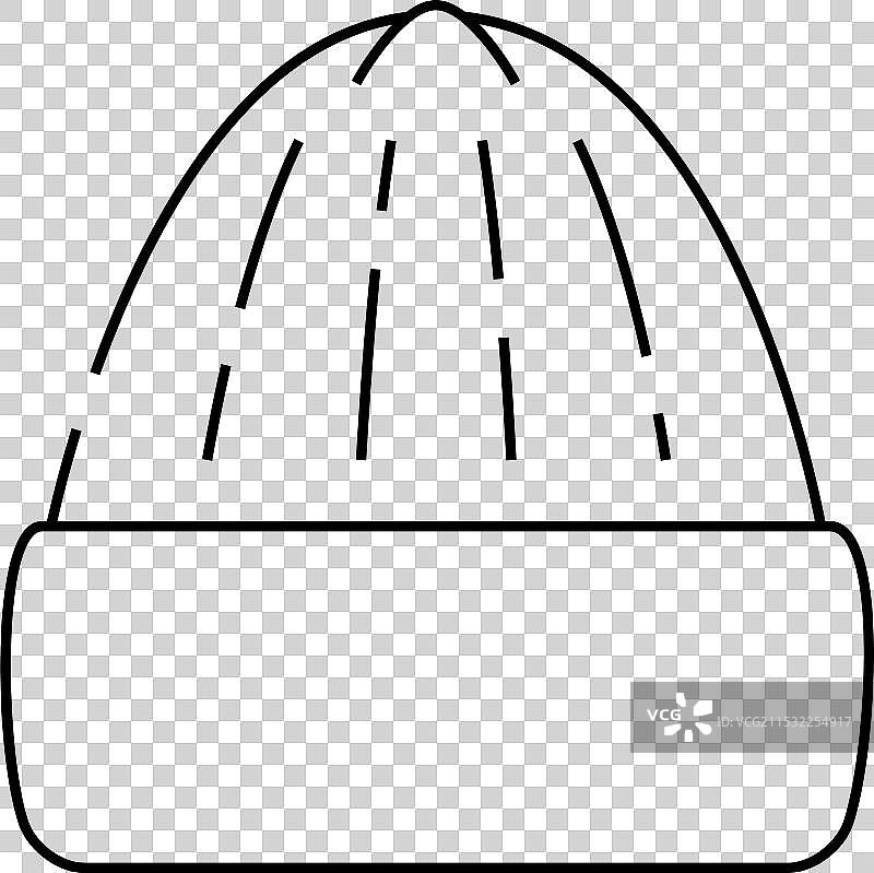 冬季帽子线条图标图片素材