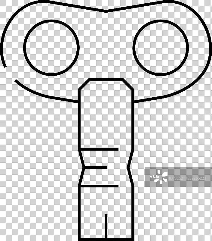 手表钥匙线条图标图片素材