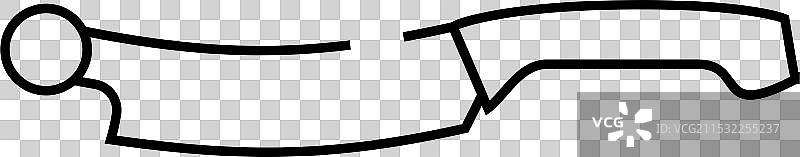 传统比萨和奶酪刀线条图标图片素材