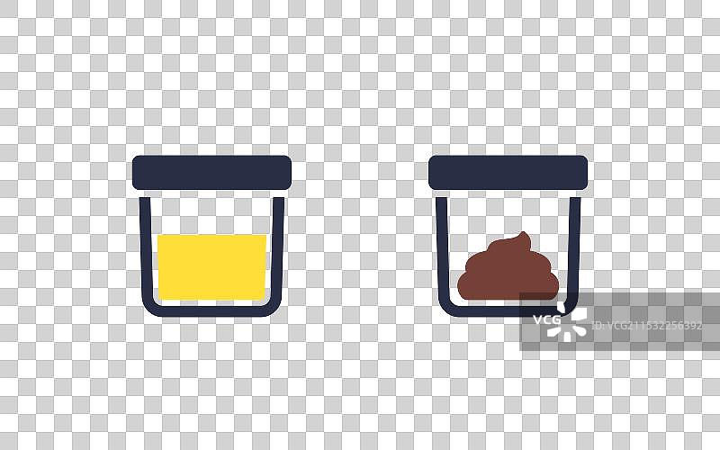 尿液测试和粪便样本图标图片素材
