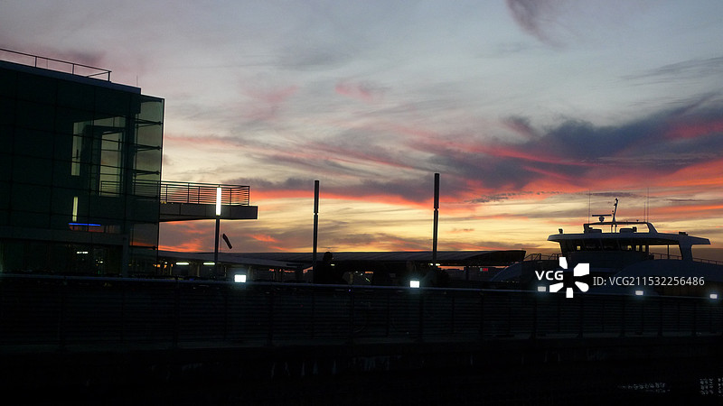 纽约晚霞图片素材