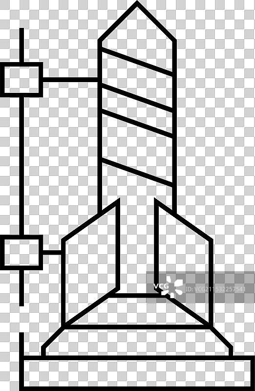 火箭科学线条图标图片素材