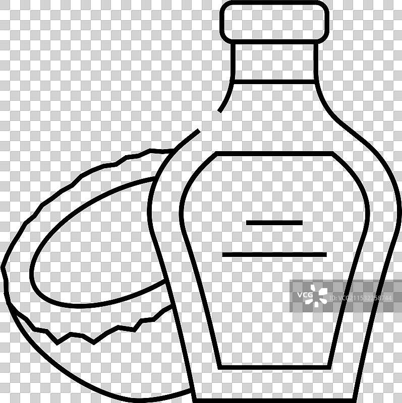 椰子糖浆热带线条图标图片素材