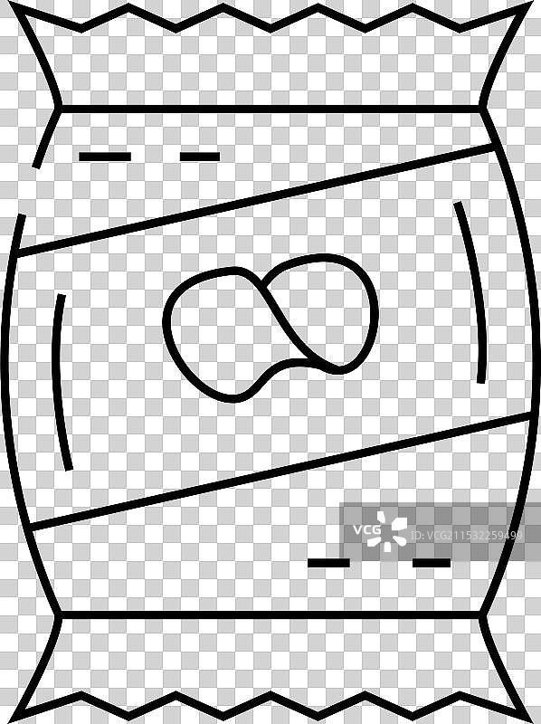 脆脆的土豆片线条图标图片素材