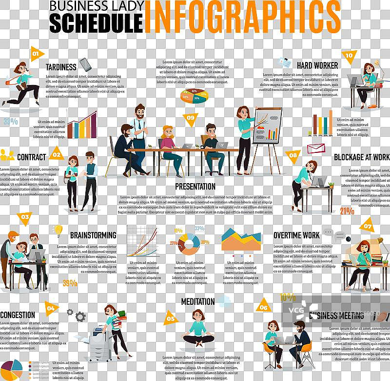 时间管理信息图表图片素材