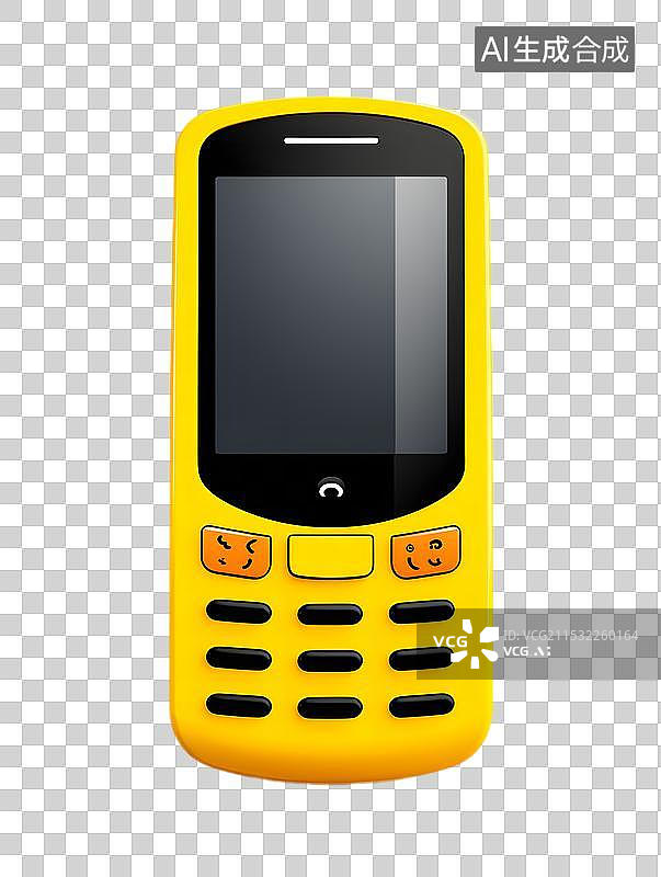 【AI数字艺术】卡通智能手机特写镜头图片素材