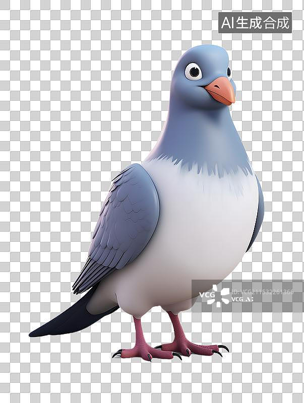 【AI数字艺术】卡通鸽子儿童插画绘画图片素材
