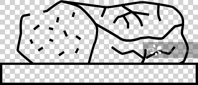 生菜中的菜肴线条图标图片素材