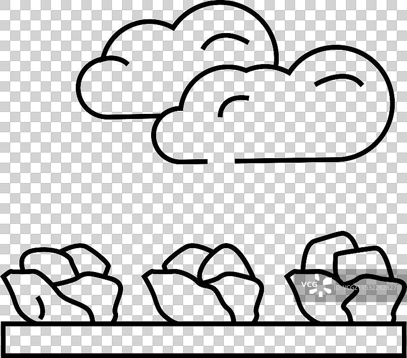 田园沙拉食品线条图标图片素材