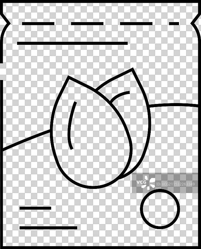 南瓜子线条图标图片素材