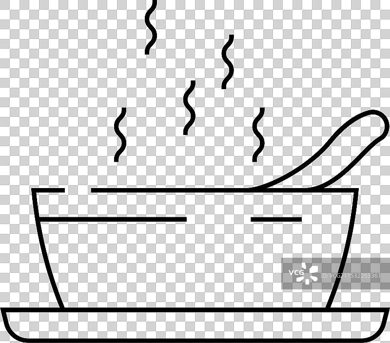 南瓜汤线条图标图片素材