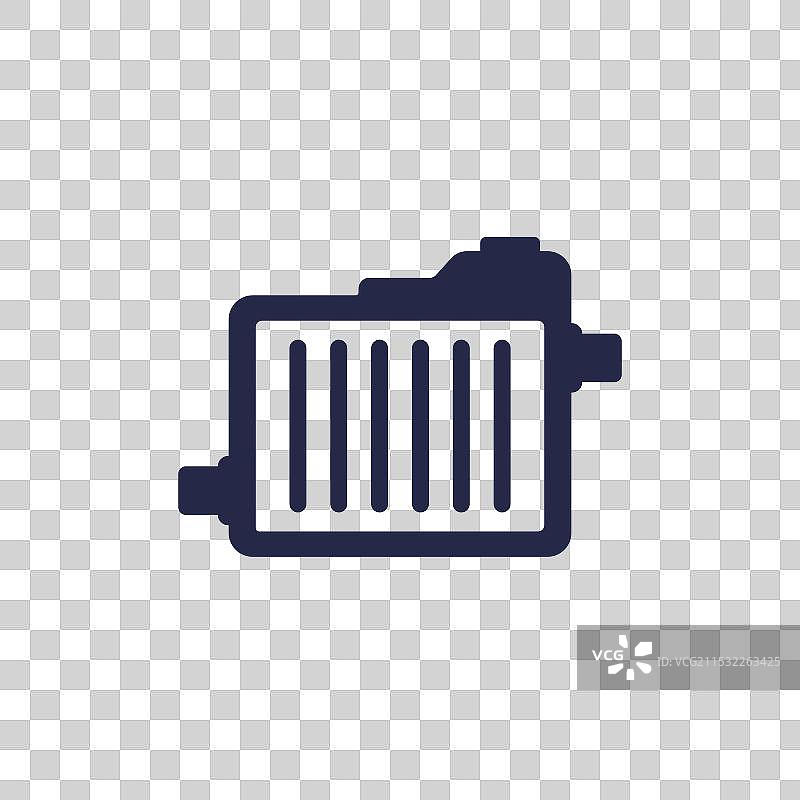 白色背景上的汽车散热器图标图示图片素材