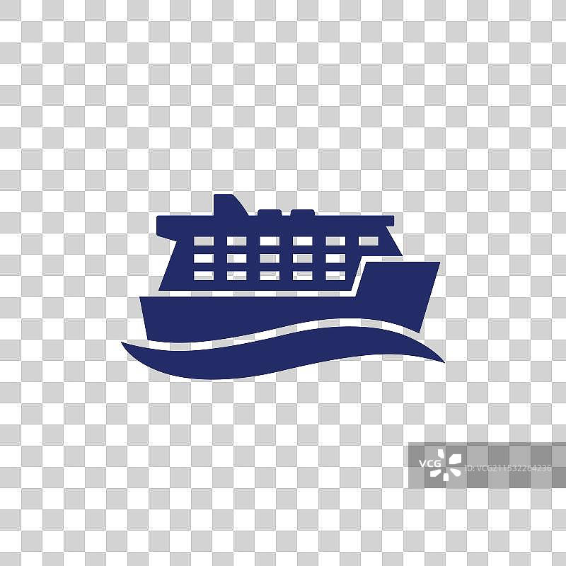 白色背景上的邮轮图标图片素材