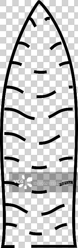 热带虎尾兰叶子线条图标图片素材