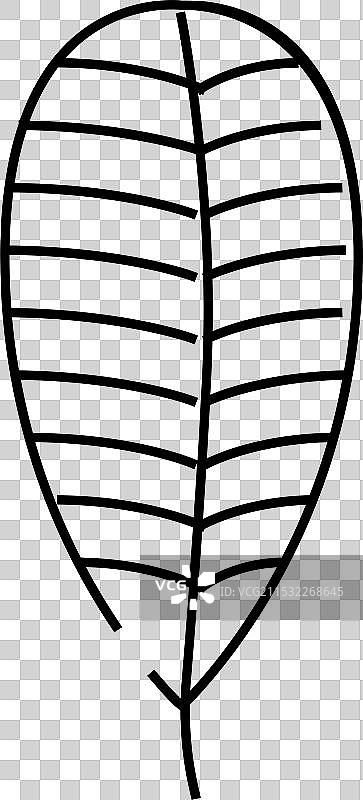 热带夹竹桃叶线条图标图片素材