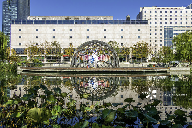 北京国际风情水岸风光图片素材