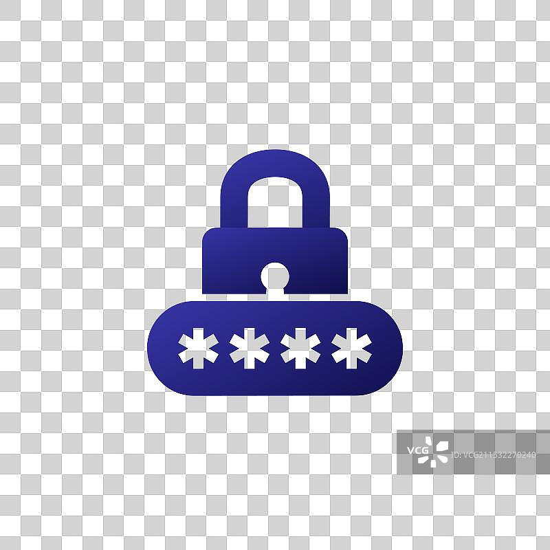 白色背景上的密码访问图标图片素材