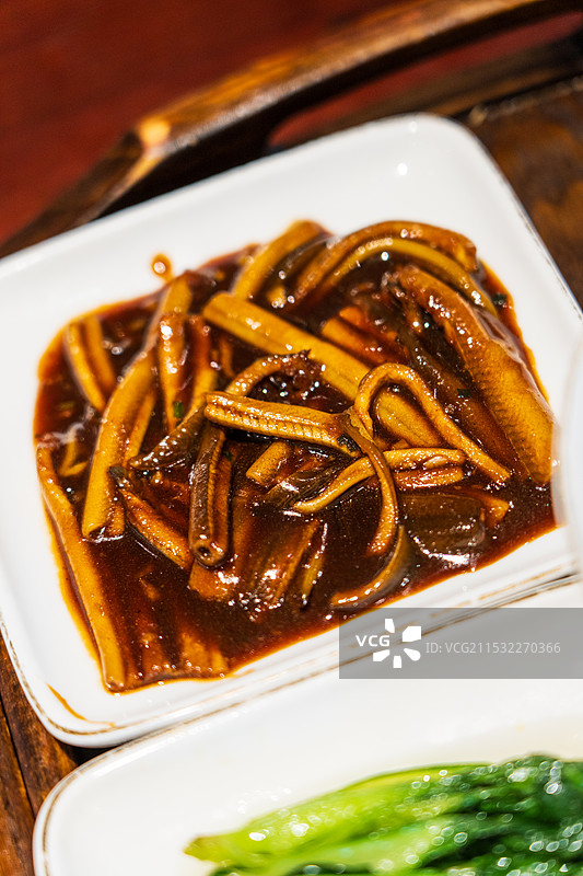 苏式面浇头 苏州美食 响油鳝糊图片素材