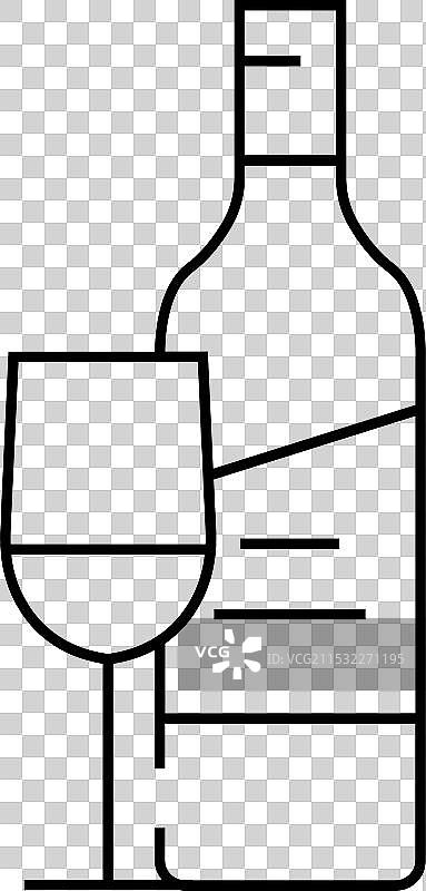 马尔贝克红酒线条图标图片素材