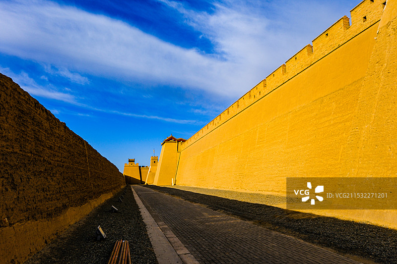 中国甘肃嘉峪关市，嘉峪关城楼，嘉峪关光化门，城墙，长城，嘉峪关文昌阁，嘉峪关关帝庙，嘉峪关戏台，图片素材