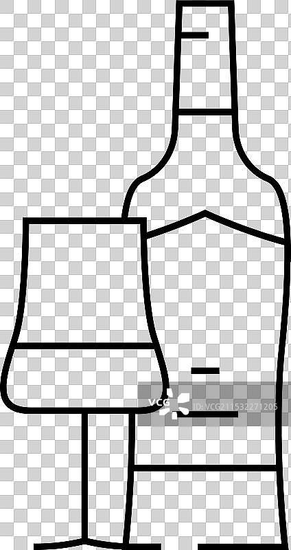 赤霞珠红葡萄酒线条图标图片素材