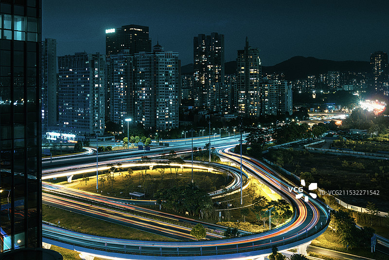 深圳南山区夜景图片素材