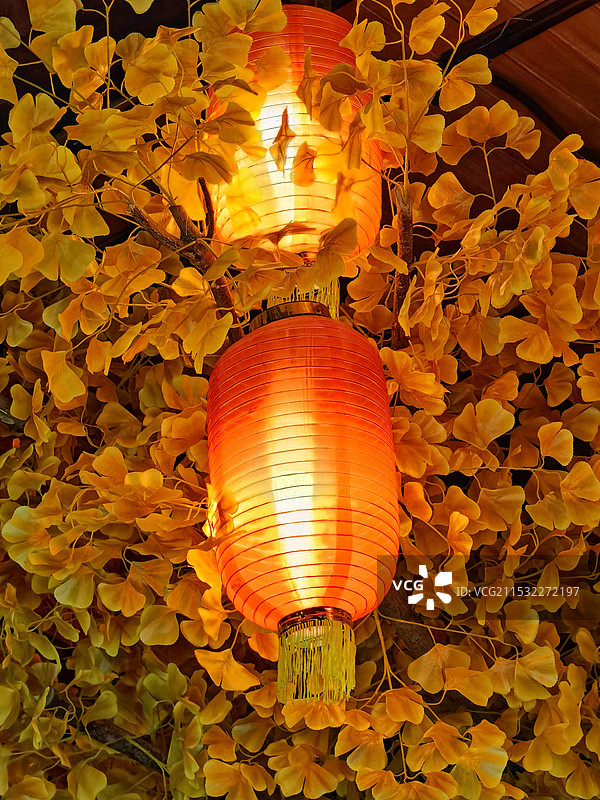 成都锦里古镇景区夜景图片素材