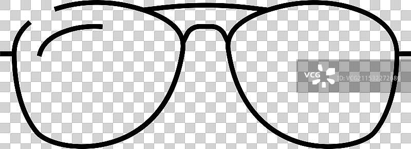 飞行员眼镜光学线条图标图片素材