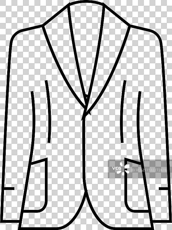 女性亚麻外套线条图标图片素材