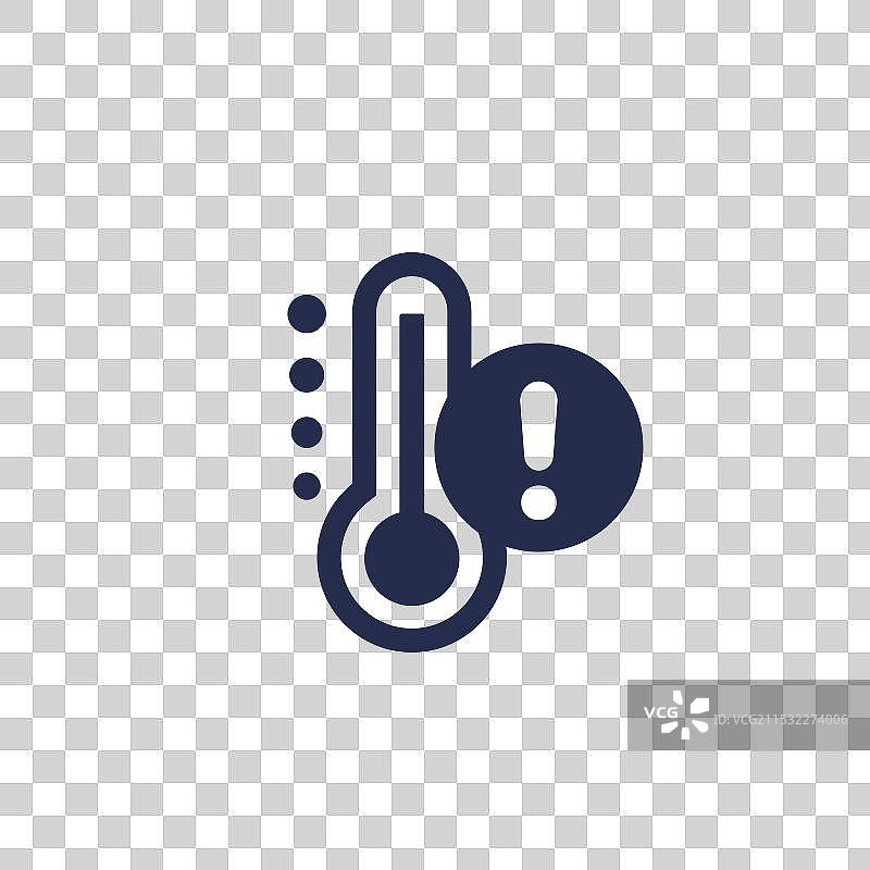 白色背景上的高温警告图标图片素材