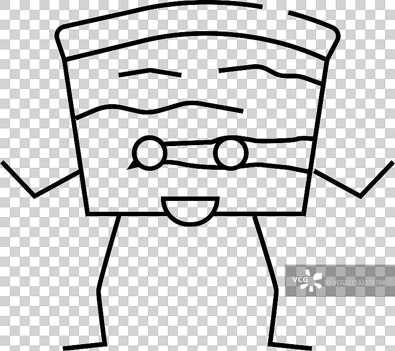 猪肉角色线条图标图片素材