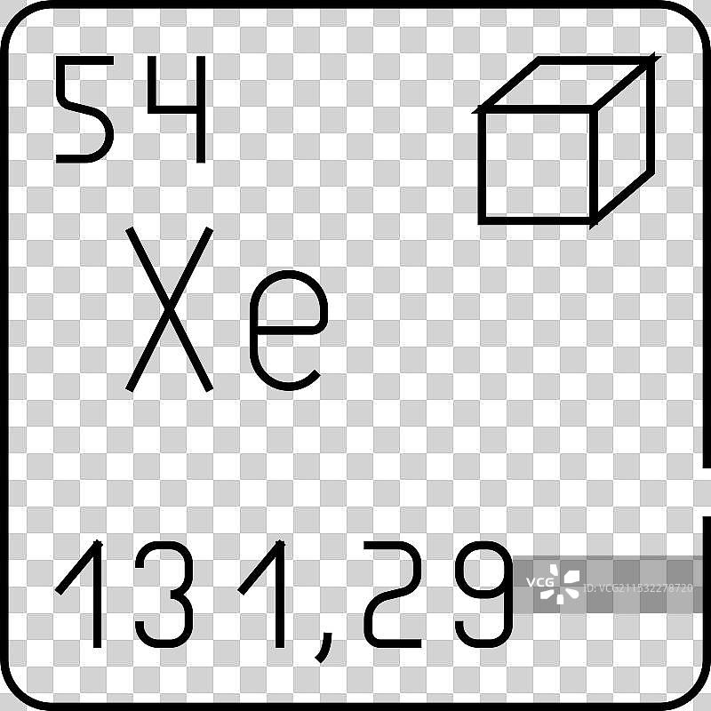 氙化学元素线条图标图片素材