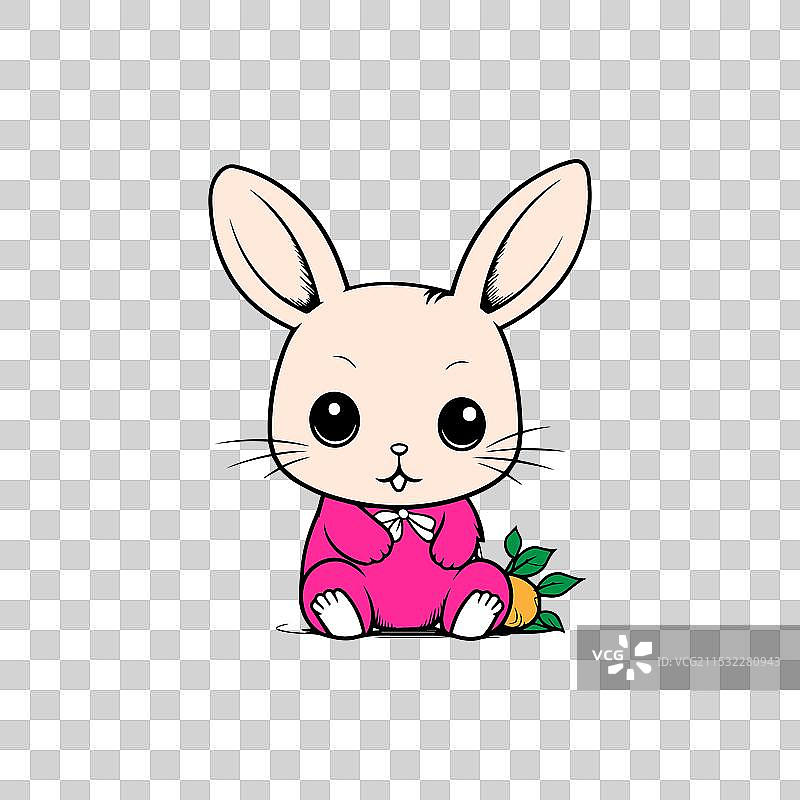 简单的兔子图标设计图片素材