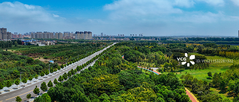 方城县 龙泉公园 潘河大桥 润豪世纪 阳城公园 航拍图片素材