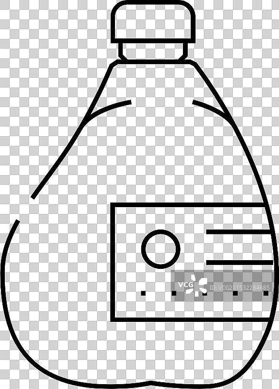 果汁塑料瓶线条图标图片素材