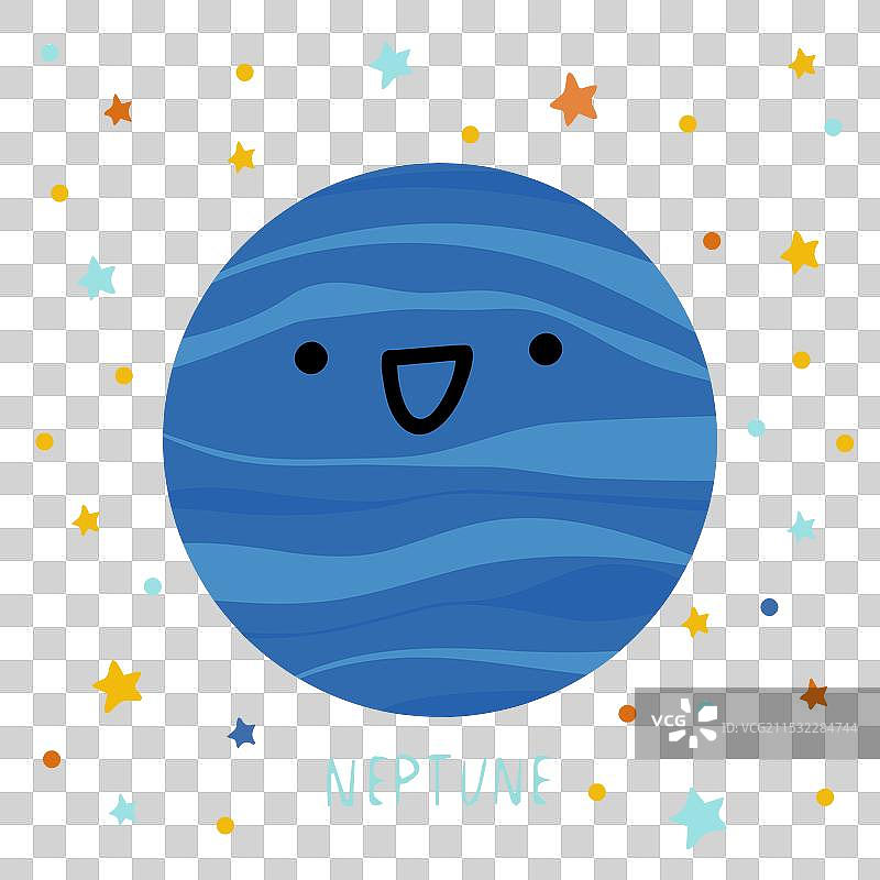 适合儿童的行星太阳系，海王星与图片素材