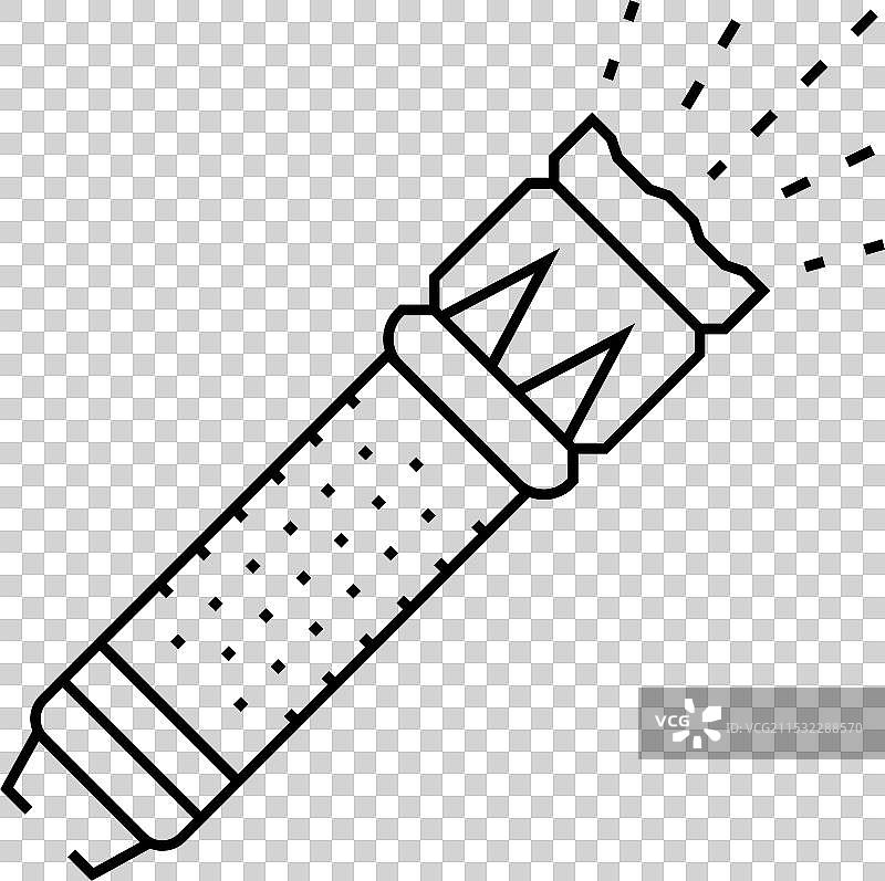 警察手电筒犯罪线条图标图片素材